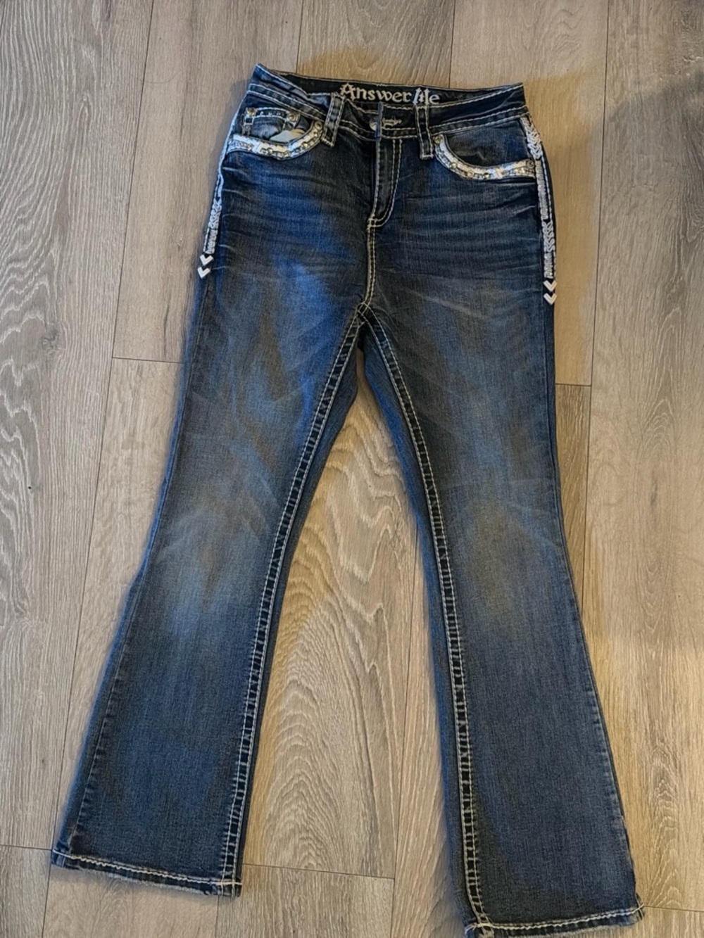 Dark Wash Women's Bootcut Jeans - Dark Blue